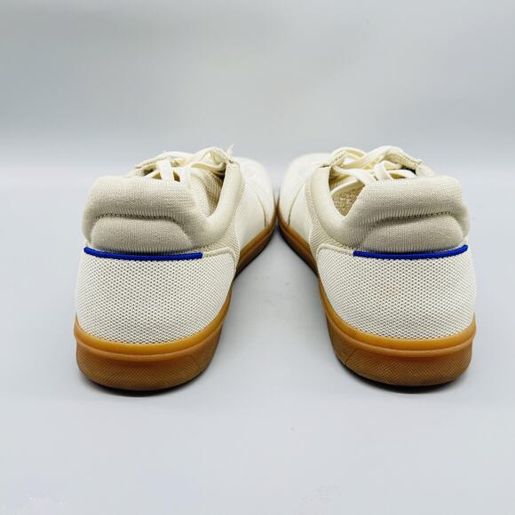 Rothy's Shoes Men 11.5 Ivory Knit Sneaker RS01 Lace Up Low Top Gum Sole Recycled - Picture 7 of 12